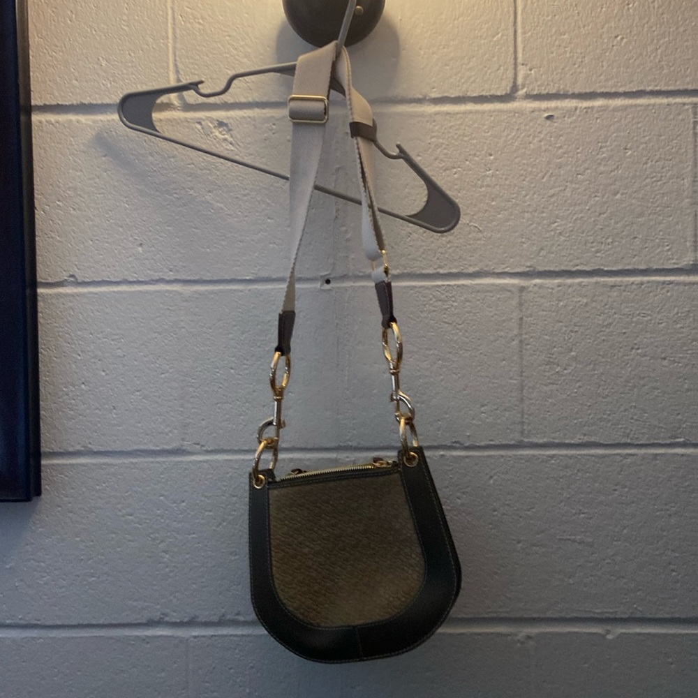 Beautiful olive green 2 sided crossbody bag